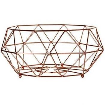 Elegant Copper Plated Fruit Basket by Premier Housewares