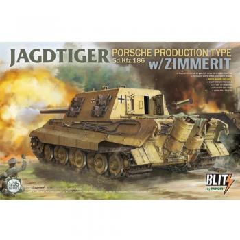 Modelo de tanque Jagdtiger Porsche con Zimmerit