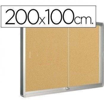 Vitrina de anuncios mural de corcho Q-Connect 200x100 cm