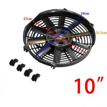 Universal 12 Inch 12V 80W 2100RPM Car Slim Push Pull Air Conditioning Cooling Fan