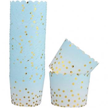 Papel Contenedor Antigrasa 5 Oz – 50 Fundas Descartables para Magdalenas