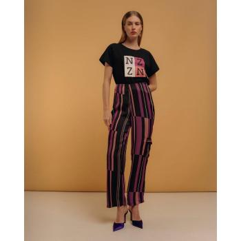 Niza Pantalón recto femenino con bolsillos cargo