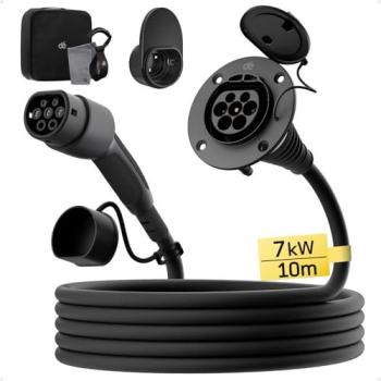 Extensor Wallbox Tipo 2 7 kW 32 A – 5/10/15 m Negro