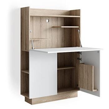 Vicco Sekretär Schreibtisch Alena, Sonoma/Weiß, 85 x 27 cm