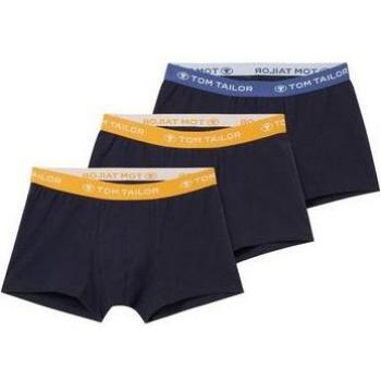 TOM TAILOR Herren Hip Pants im 3er-Pack, Uni, Blau