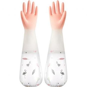 Durable Velvet Lined Rubber Gloves