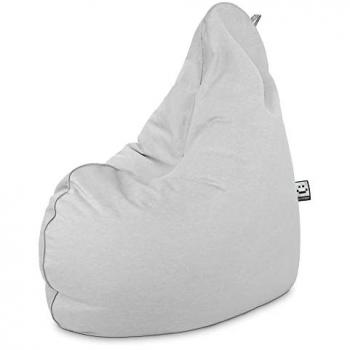 Puff Pera Relax Terciopelo Vintage Gris Claro HAPPERS xl