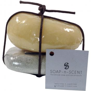 Guru-Shop Naturseife „Soap on the Rock“ – Zitronella‑Bimsstein 90 g