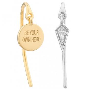 Pendientes Secrecy Mujer Plata de Ley 3 cm