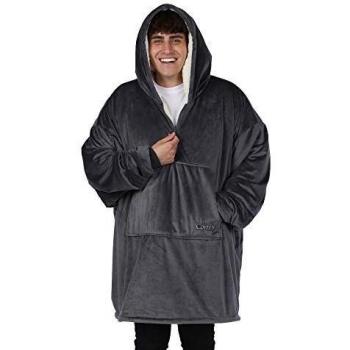 THE COMFY Microfiber & Sherpa Quarter Zip Blanket