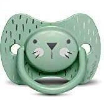Suavinex 306619 Succhietto con Tettina Simmetrica in Silicone, Da 18 mesi, Hygge Colore Verde