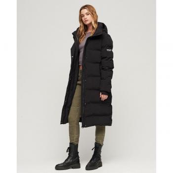 Superdry Puffer Coat Largo y Negrura