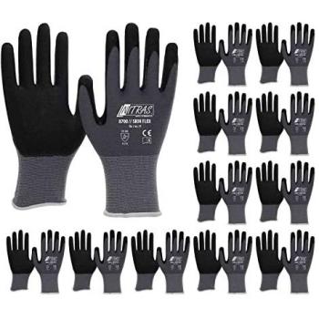 NITRAS Skin-Flex Nitril-Arbeits-Handschuhe Größe 8, elastisch, grau, EN388