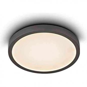Plafonnier LED Compact Argent – 2400 lm, 20,5 W, Dxh 28,5×2,8