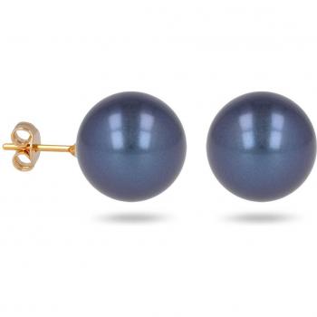 Pendientes de Oro Laminado 'Perla' Azul
