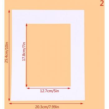 Passe-partout Blanc à Surface Rugueuse – Rectangle/Ovale, 7 à 10 pouces (Lot 6)