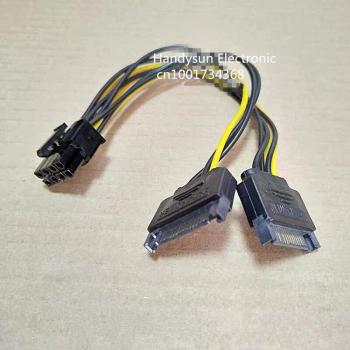 Cable adaptador SATA 15 pines M a PCI-e 6 pines F