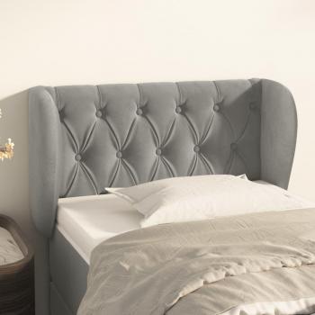 VidaXL Samt Kopfteil mit Ohren 83x23x78/88 cm
