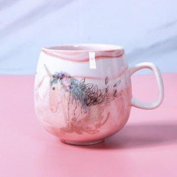 Creative European Style Marble Ceramic Tea Mug
