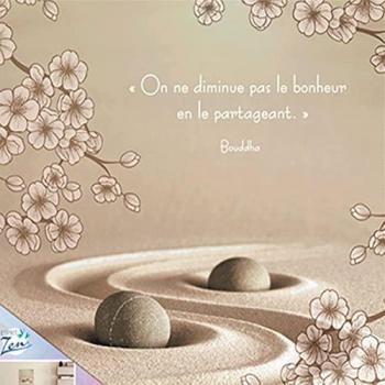 Toile décorative Le Bonheur 40 x 40 cm