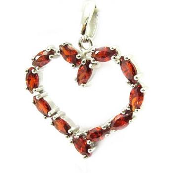 A7919: Silver Crystal Love Pendant by Treasure Of Lily