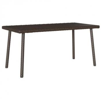 VidaXL Outdoor Coffee Table Rectangular 80x40x37 cm Brown Poly Rattan