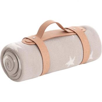 Coperta Bambù Cambrass Star Grigia 80x100 cm