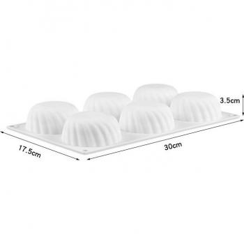 Molde de silicona de 6 cavidades para mousse y jabones artesanales
