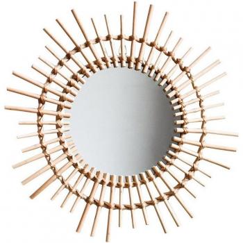Décor miroir rotin lumineux