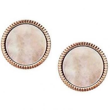 Pendientes Val Coin Edge de Fossil en oro rosa, JF03274791