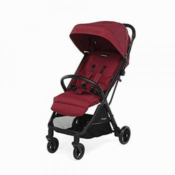 Passeggino Foppapedretti Jumbo Scarlatto 0-22 Kg, Chiusura ad 1 mano, Ruote Ammortizzate, Telaio in Alluminio