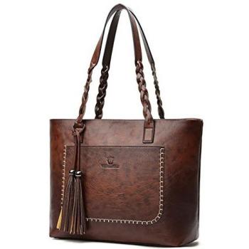Borsa a Mano DEERWORD Donna 2022 in Pelle Caffè