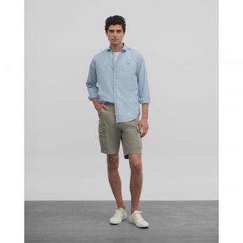 Bermuda Cargo Liso Gris Silbon para Hombres