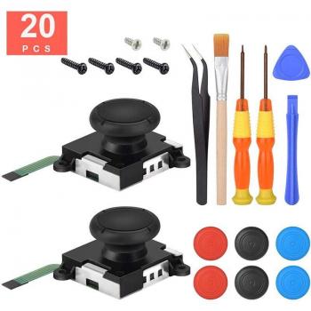 Set de 20 Joystick 3D para reparación de controladores Joycon de Nintendo Switch