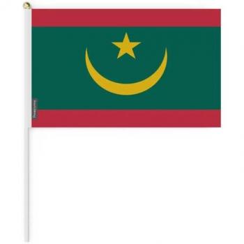 Mini Mauritania Flag Bundle – 30 by 45 cm – 100 Polyester Flags – Robust & Light