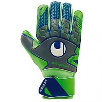 Herren-Torwarthandschuhe uhlsport Tensiongreen Soft Pro – 8.5 – Dunkelgrau/Fluo-Grün/Marinefarben