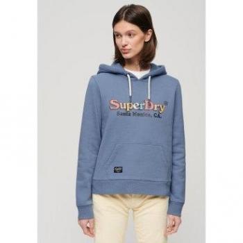 Superdry Mujer W2012116A Sudadera de Algodón Arcoíris Azul