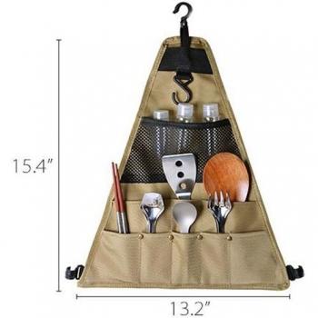 Bolsa de almacenamiento de utensilios de cocina para acampar ZJ55