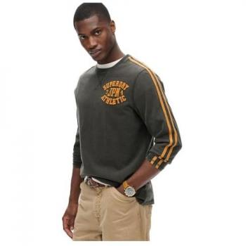 Camiseta Vintage Athletic de Superdry para Hombre en Negro Rayado