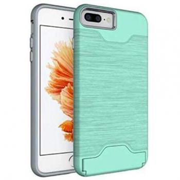 Funda con Tarjetero y Soporte para iPhone 7 Plus / 8 Plus en color Turquesa