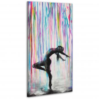 Quadro acrilico artigianale Certificato 115x50 cm Tela con cornice in legno Comodo fissaggio