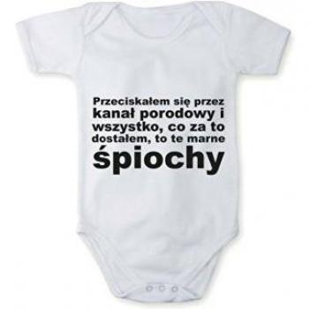 Body para niños “Tuve que viejar po el canal” – Blanco con texto polaco