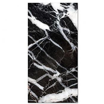Tapis vinyle marbre noir 140x200 cm antifongique