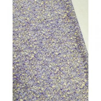 Purple Floral Rose Gold Glitter Cotton Material