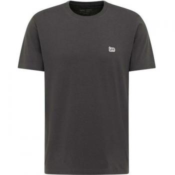 Camiseta Manga Corta Hombre Lee Patch Logo Gris