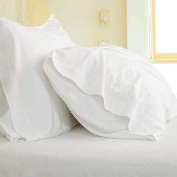 Hypoallergenic Bedsure Bamboo Pillowcase Duo, White, 50x75cm