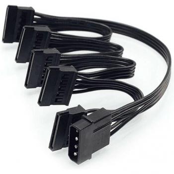 Múltiple Cable IDE‑SATA 4‑Pines con Conector Molex – 5 Vías