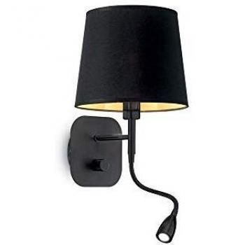Aplique LED Nordik negro 2 bombillas