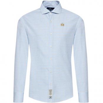 La Martina M Herren Hemd Innocent WMC015 PP655 Himmelblau