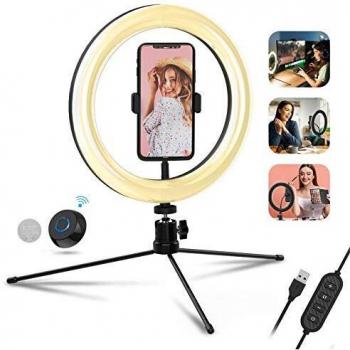 VividLens 10 Dimmable Ring Light + Remote Control